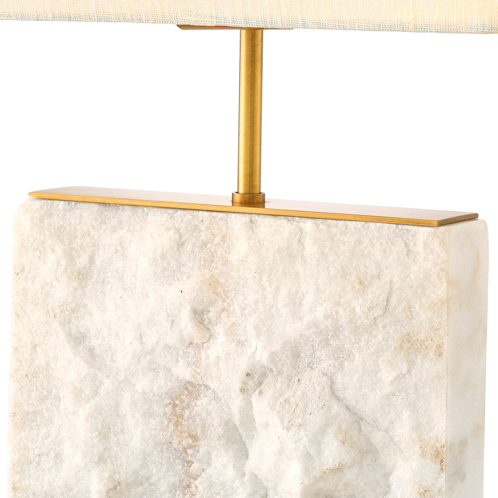 Eichholtz Newton - Small Table Lamp White Marble/Antique Brass