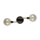 Hayle Black & Brass 2 Wall Light