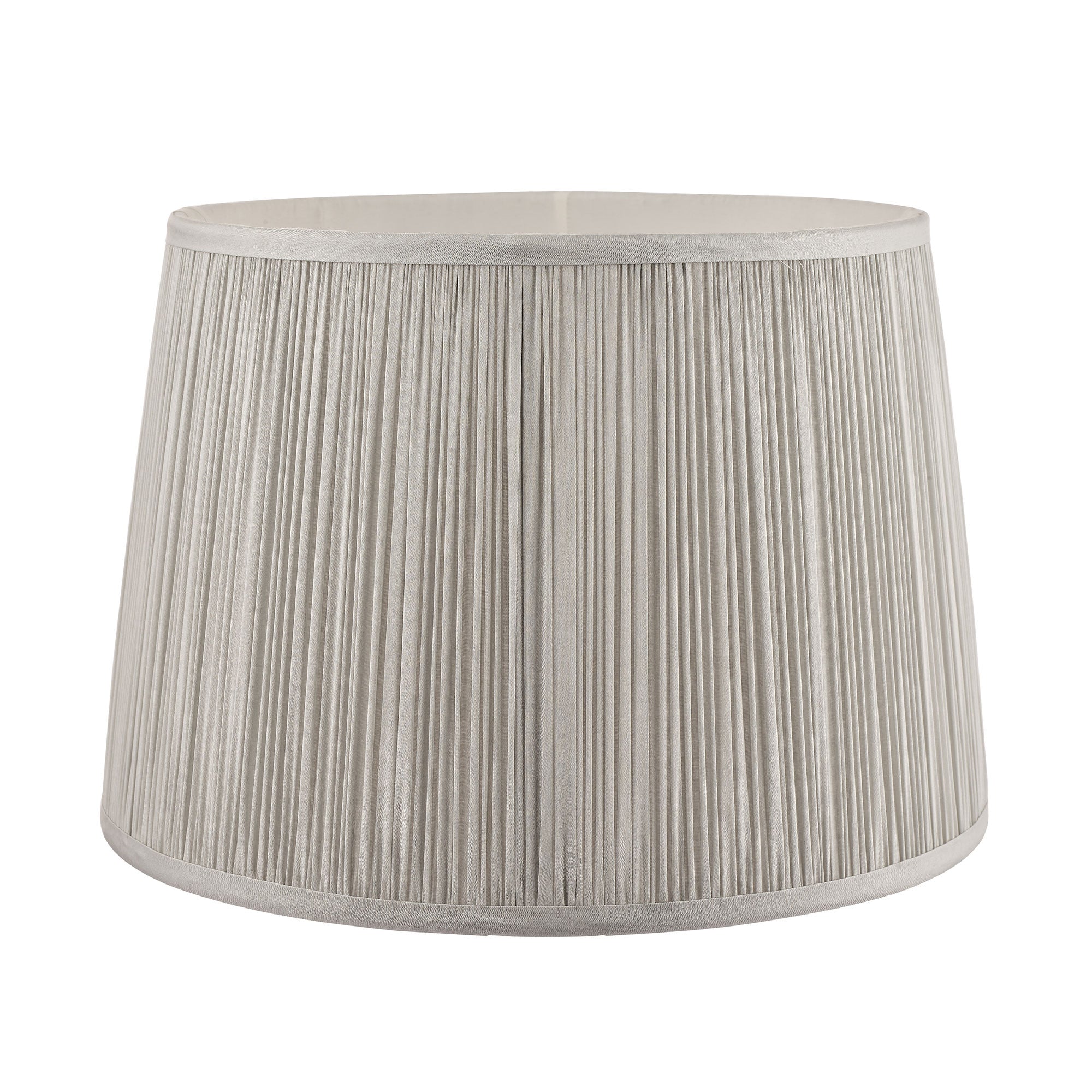 Laura Ashley Hemsley Pleated Silk Empire Drum Shade Silver 30cm/12 inch