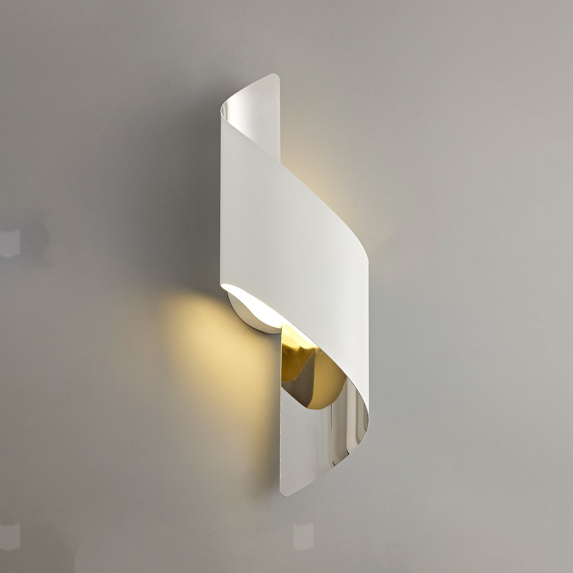 Javu LED White & Chrome Wall Light Small