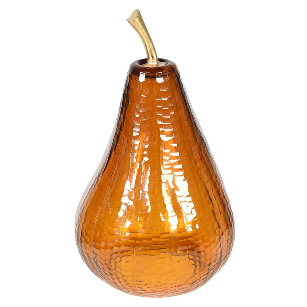 Glass Pear Amber - Large