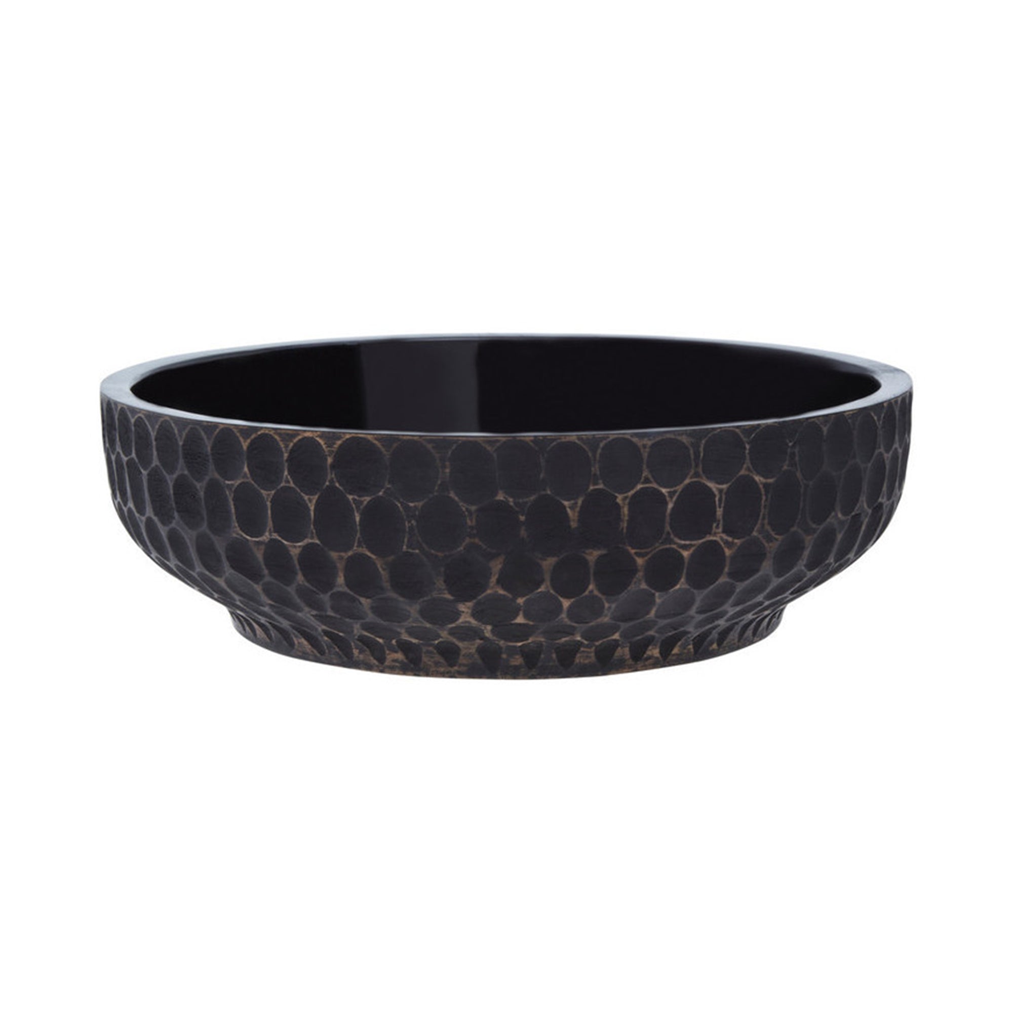 Kara Black Finish Bowl Large