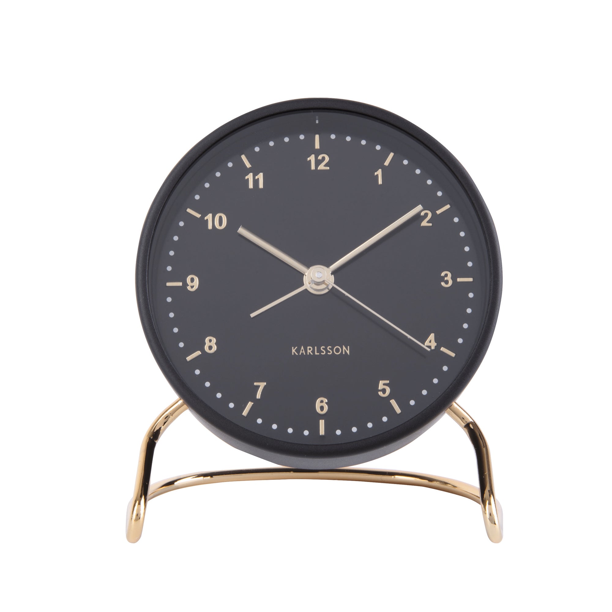Numbers - Table Clock with Alarm Black