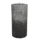 Ombre Pillar Candle Black & Silver