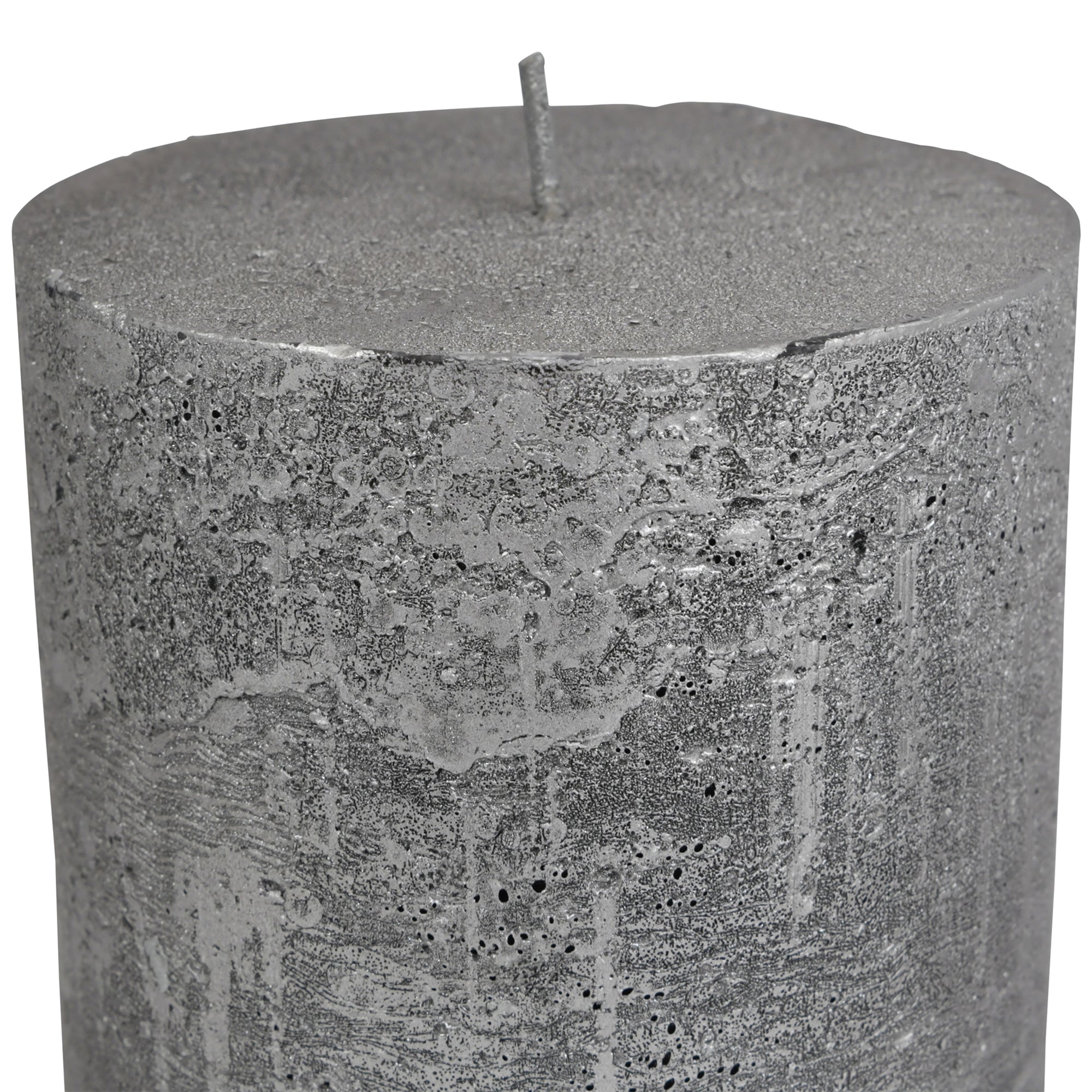 Ombre Pillar Candle Black & Silver