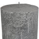 Ombre Pillar Candle Black & Silver