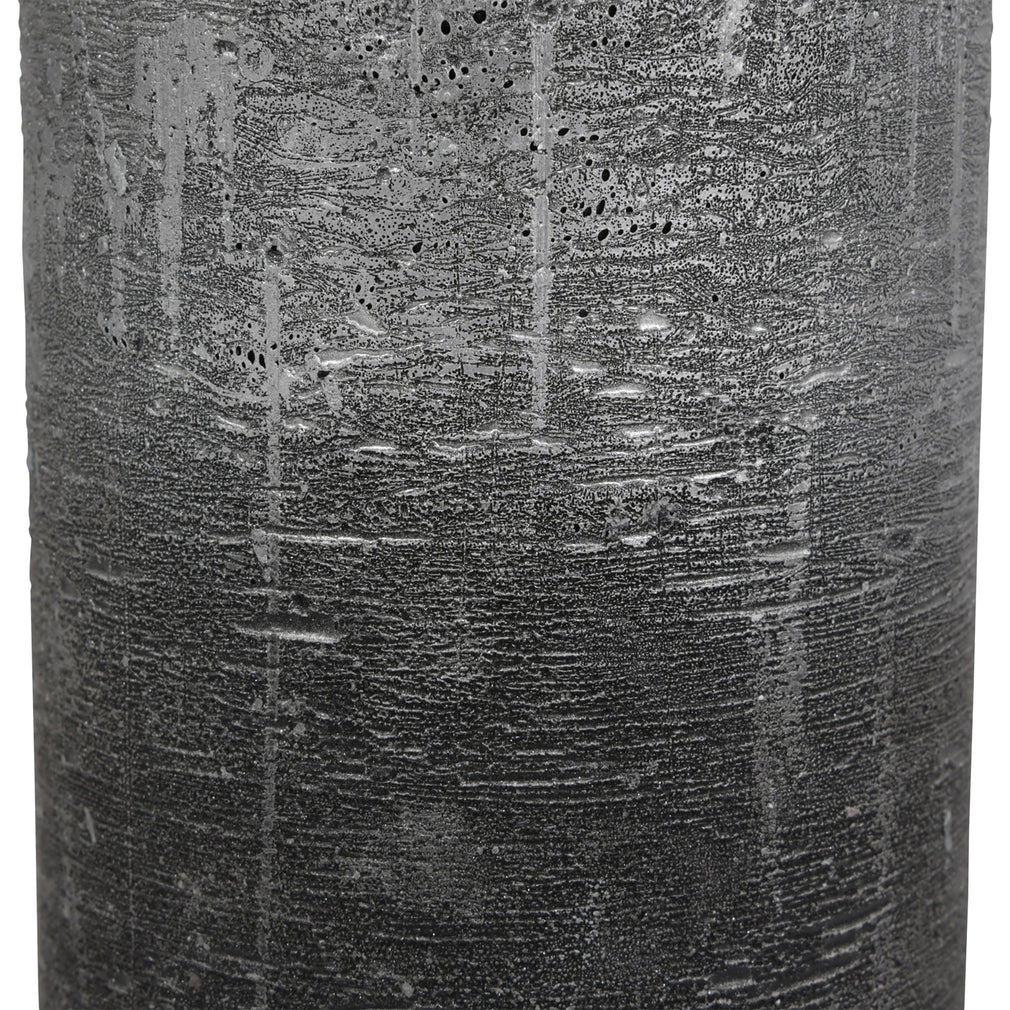 Ombre Pillar Candle Black & Silver