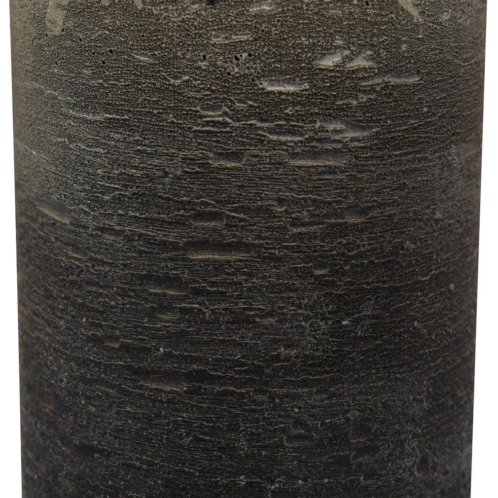 Ombre Pillar Candle Black & Gold