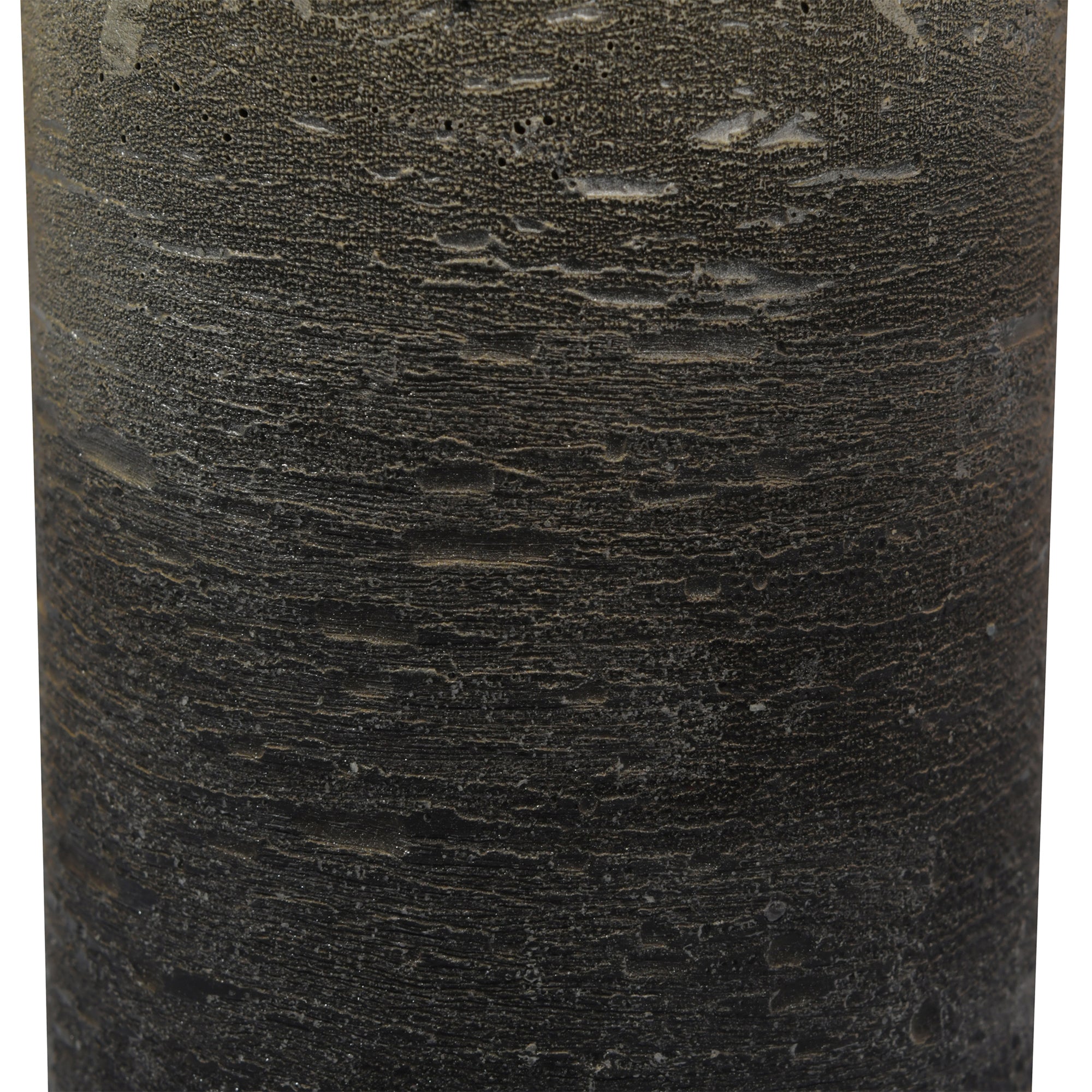 Ombre Pillar Candle Black & Gold