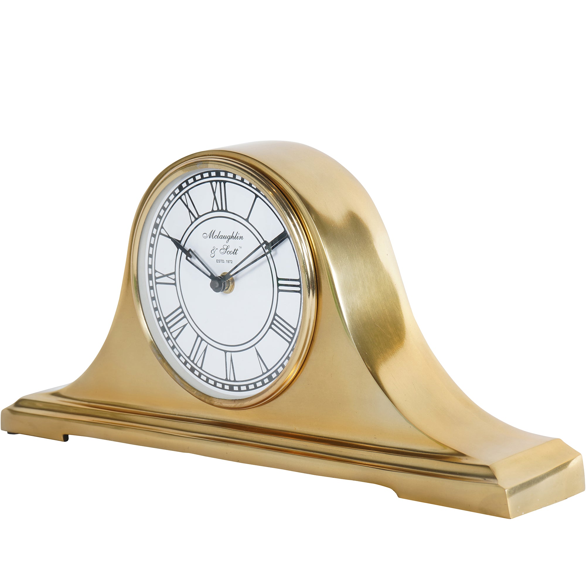 Retro Mantel Clock - Brass Finish