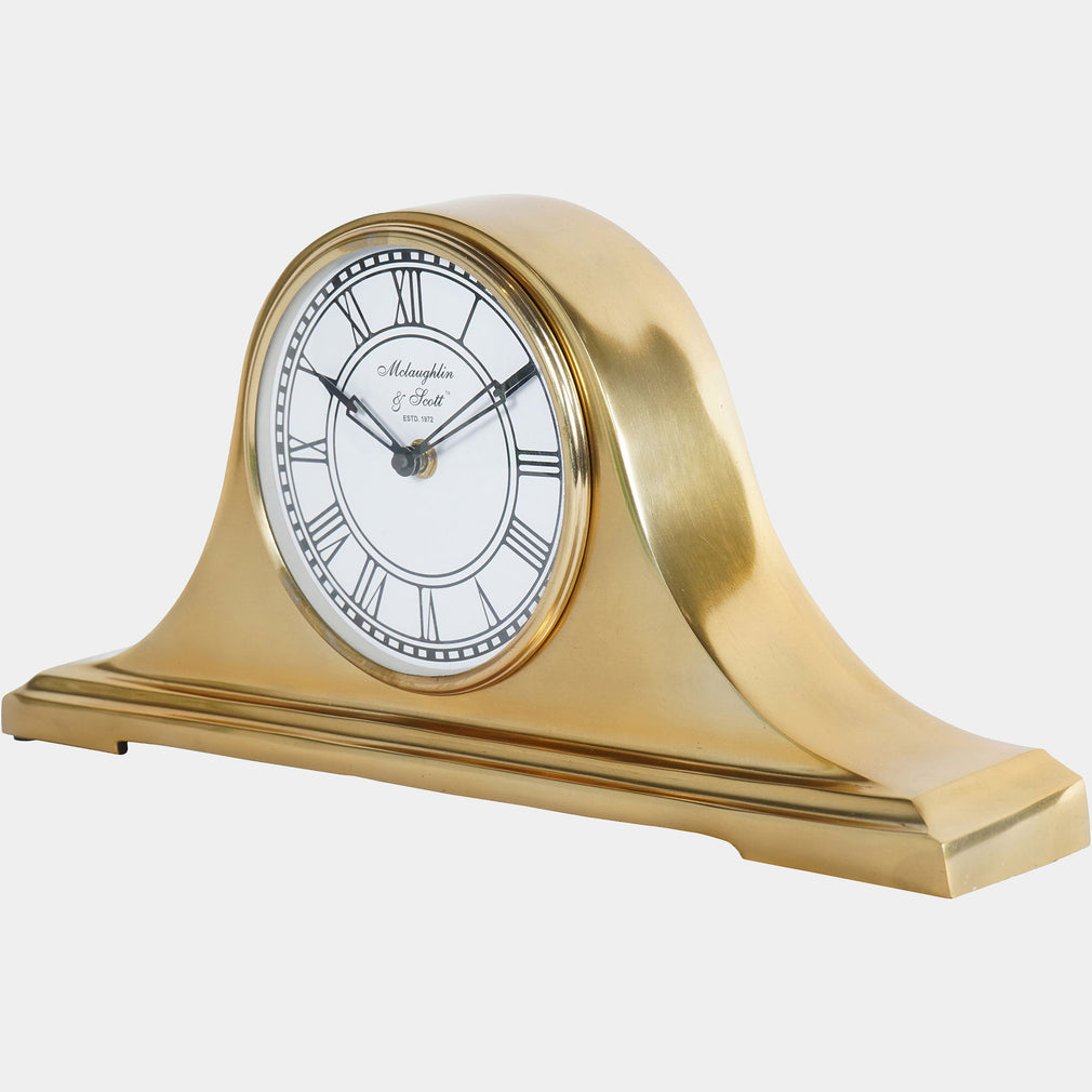 Retro Mantel Clock Brass Finish (BO)