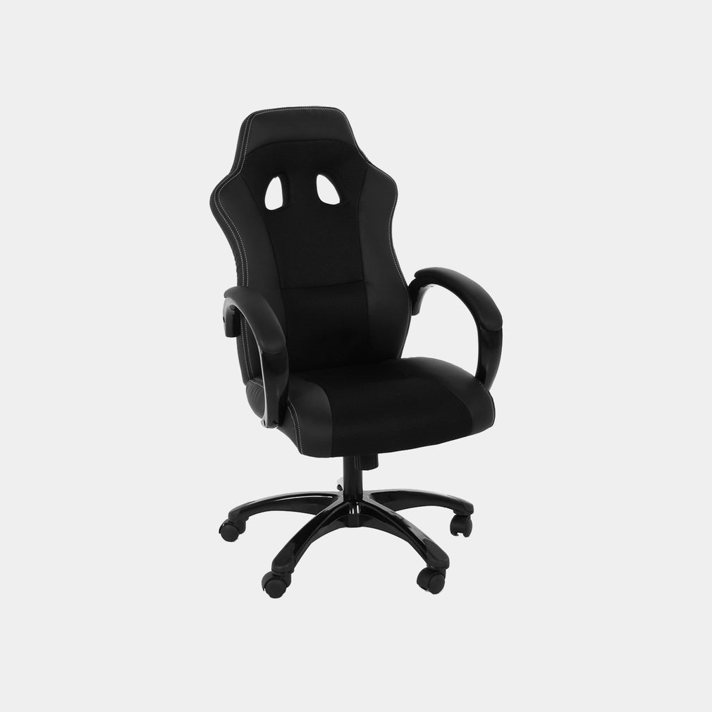 Office Chair Black Faux Leather  (Assembly Required)