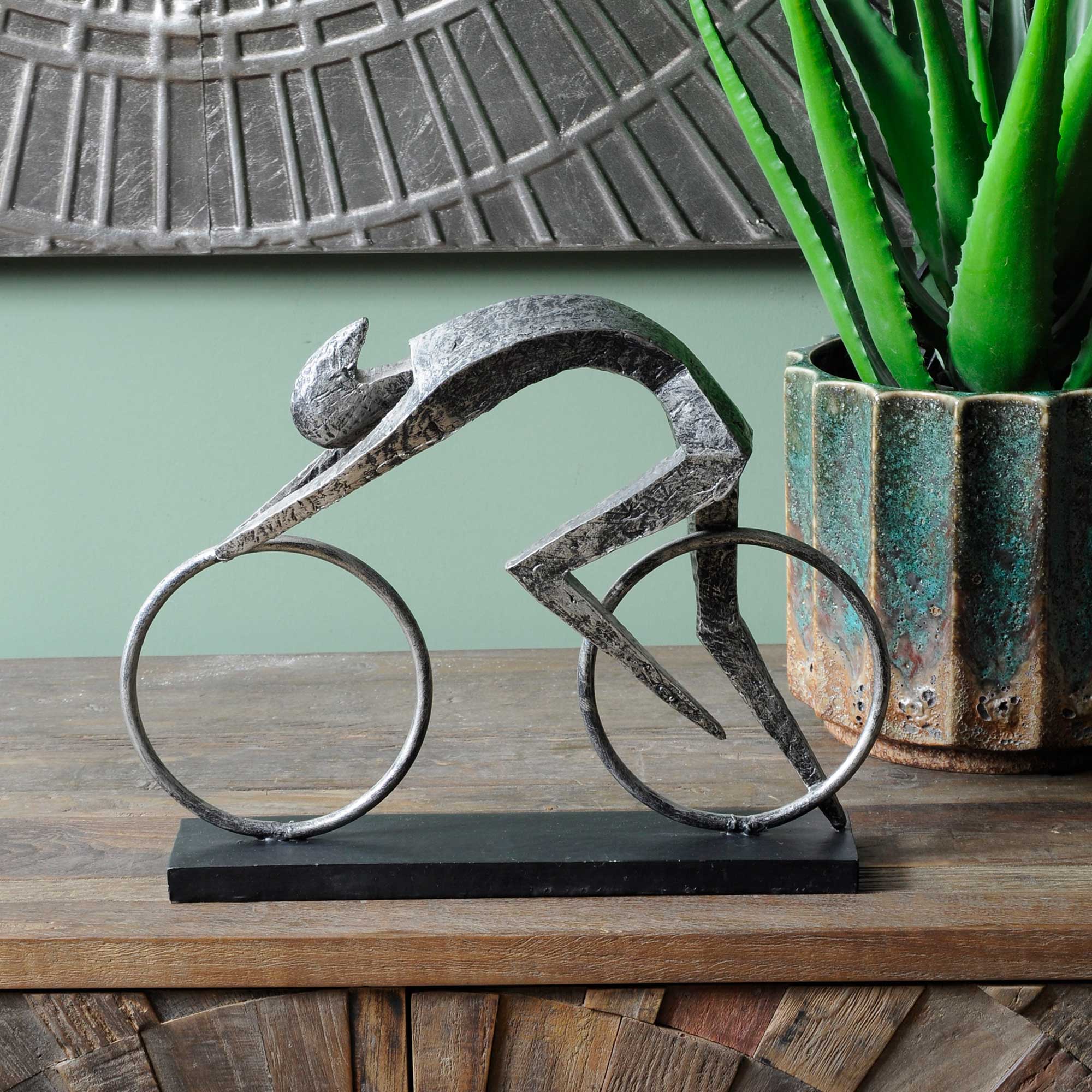 Abstract Cyclist Sculpture  (BO)