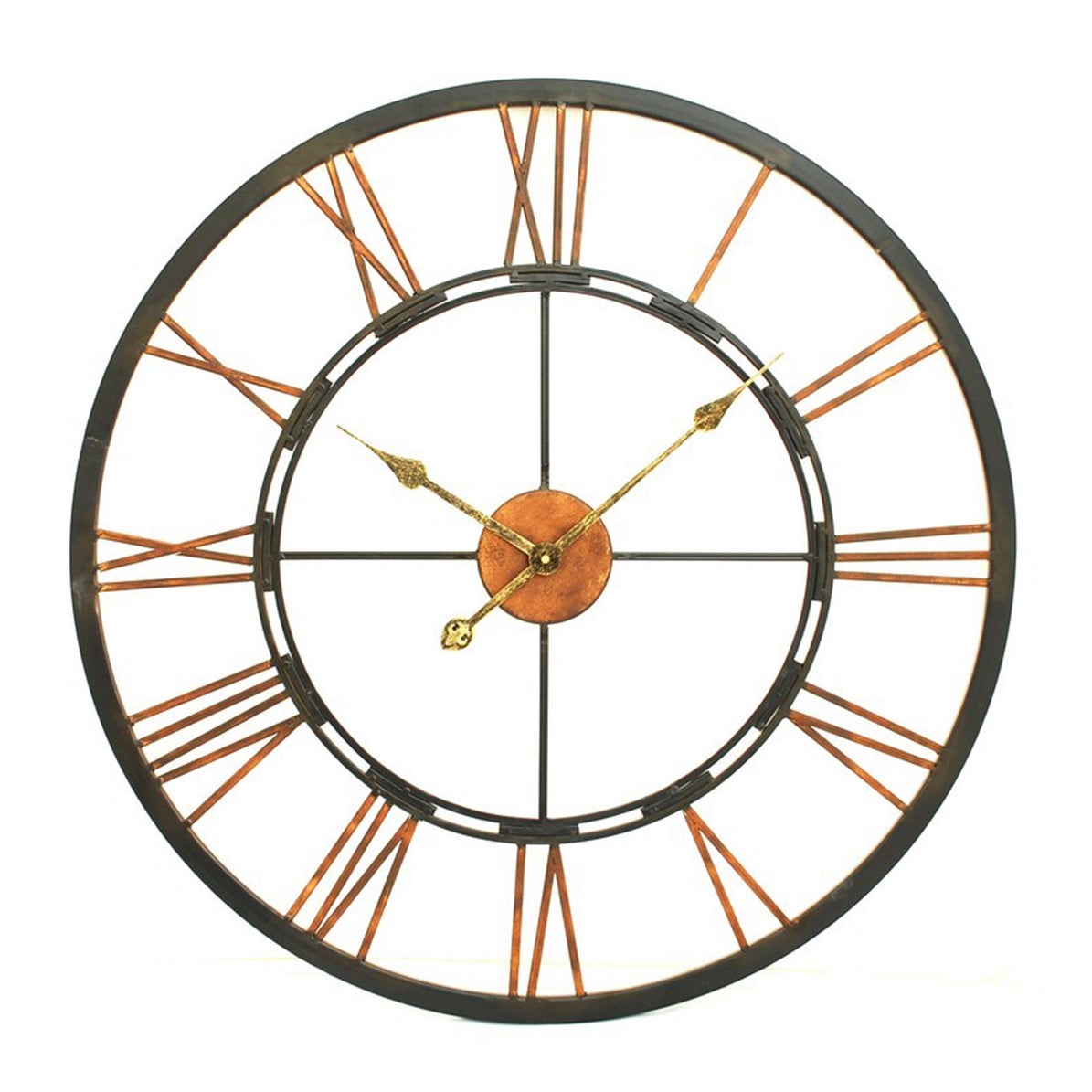 Skeleton Wall Clock Black / Bronze