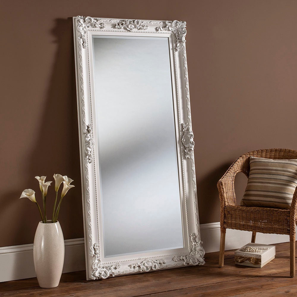 Madrid Full Length Swept Mirror White (WG)