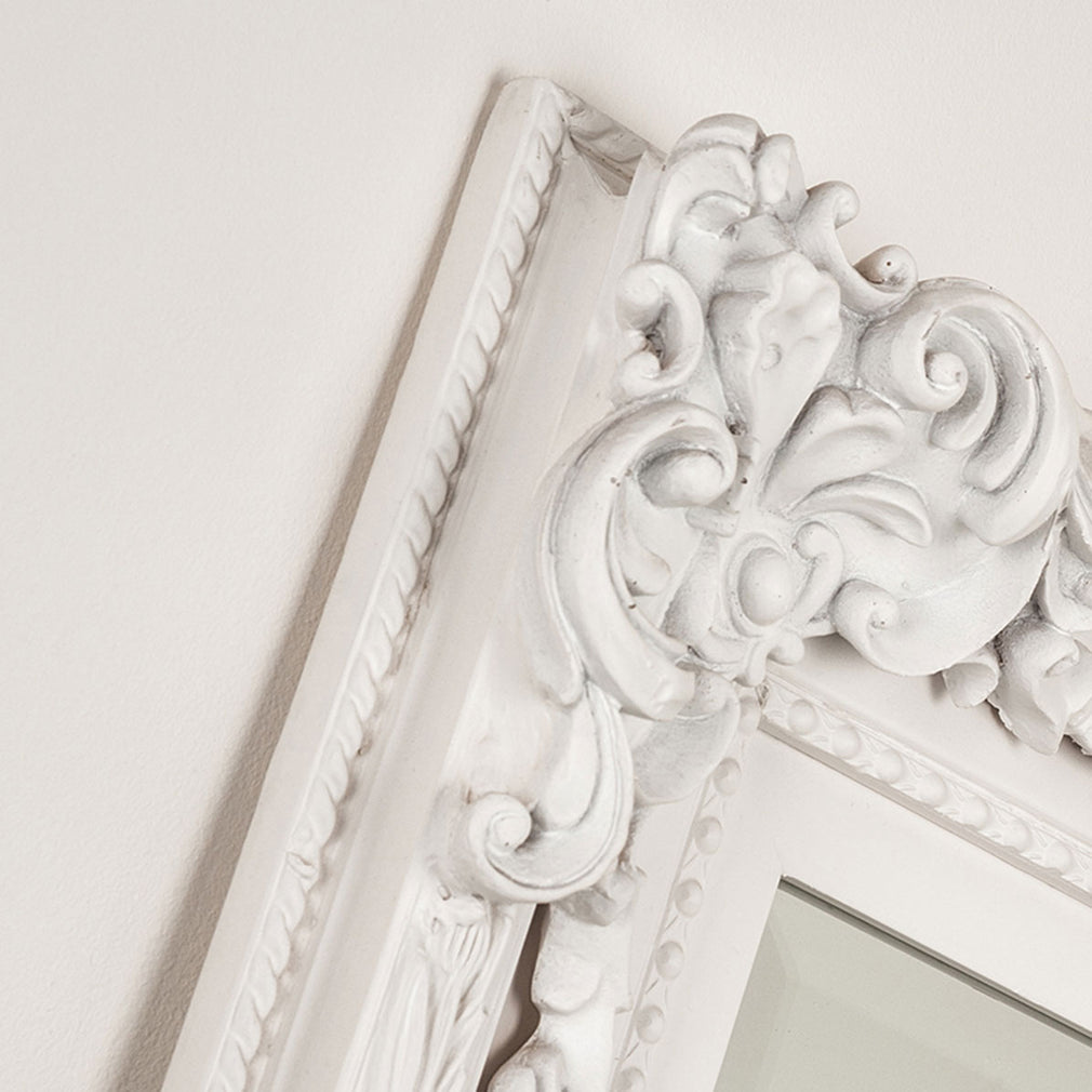 Madrid Full Length Swept Mirror White (WG)