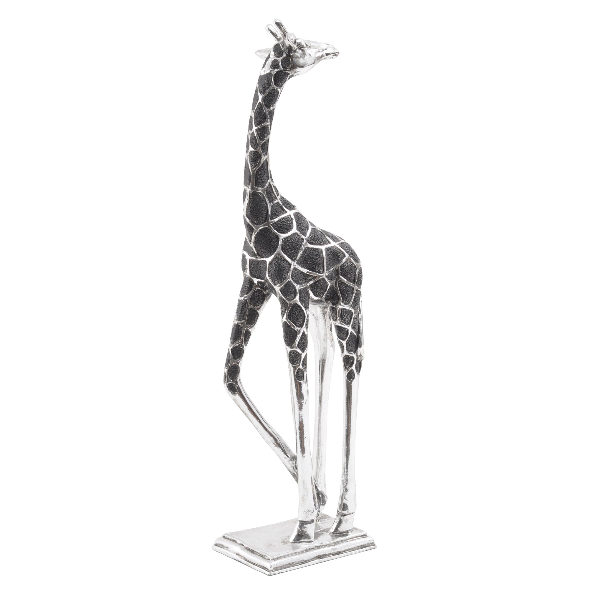 Giraffe Facing Back Small - Electroplated Silver