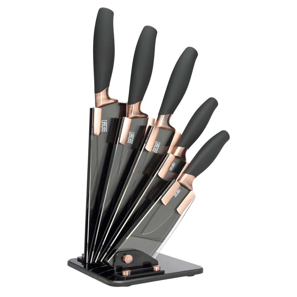 Brooklyn Copper Knife Block 5pc