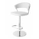 CB/1088-LH New York Stool P77 Chromed Frame & Leather Seat