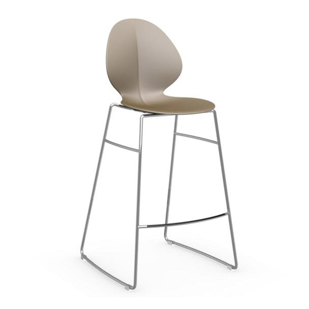 CS/1354 Basil Stool P77 Chromed Frame & Matt Seat