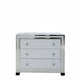 Madison - 3 Drawer Cabinet White Clear & Mirror Finish