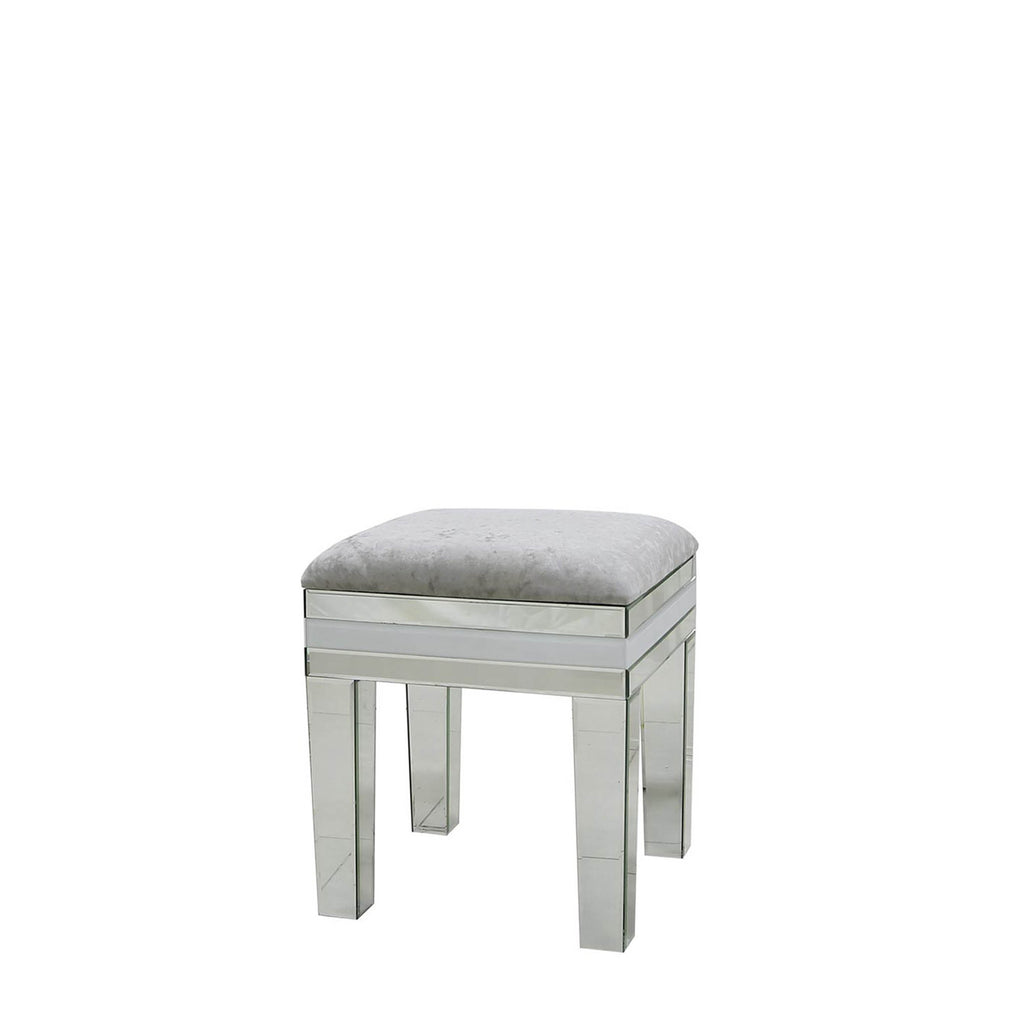 Madison - White Mirror Stool