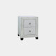 Madison - 2 Drawer Bedside Cabinet White Clear & Mirror Finish