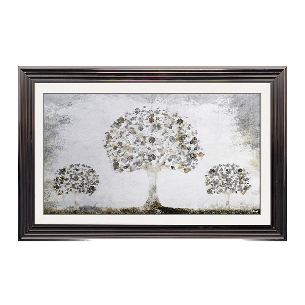 Money Tree Large Metallic Stepped Frame