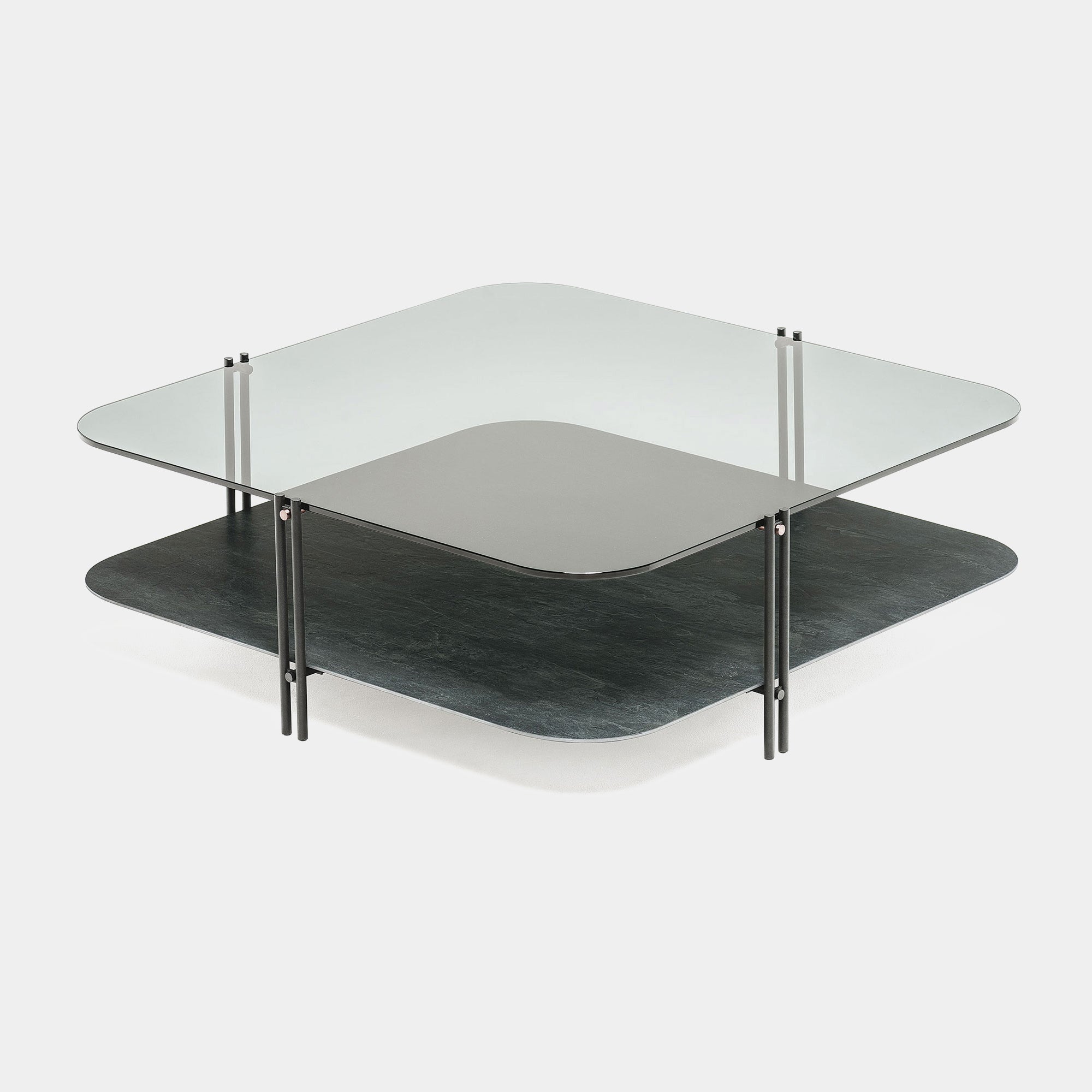 Cattelan Italia Biplane - Coffee Table With Flume Glass Top
