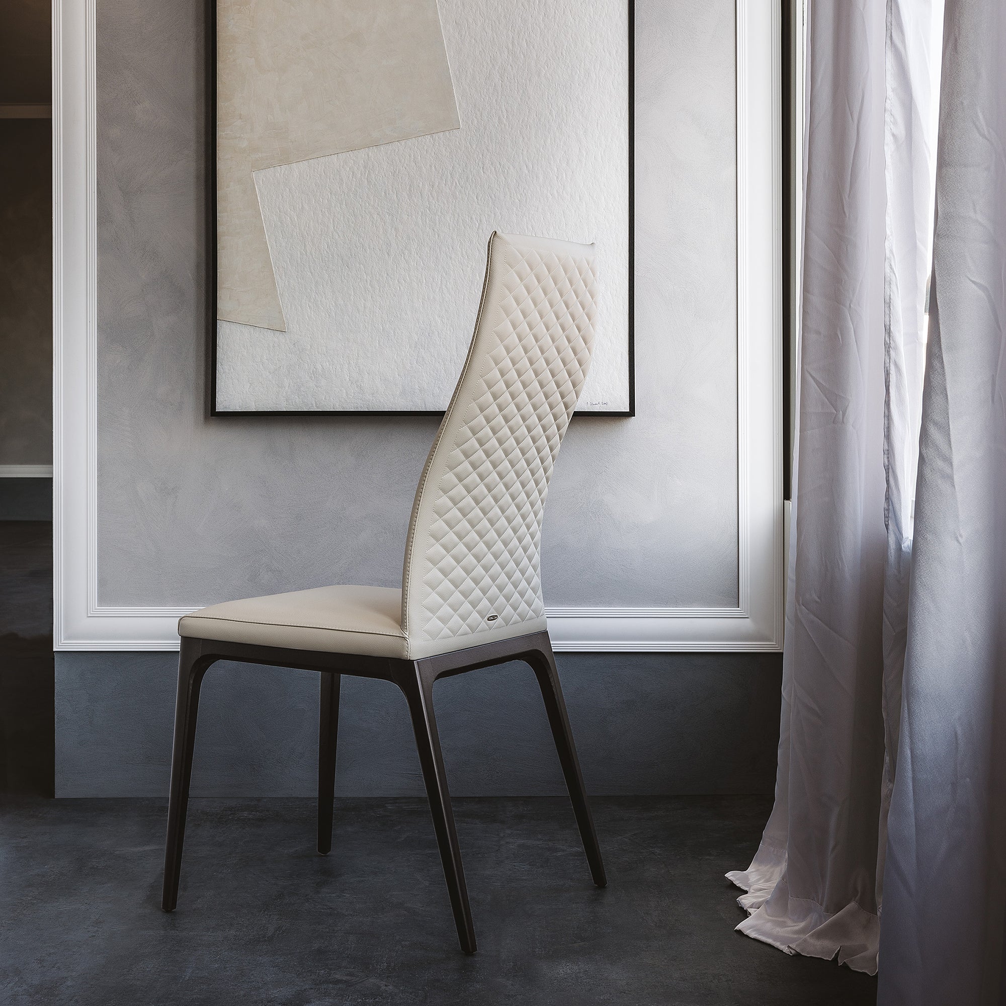 Couture H Dining Chair In Soft Leather