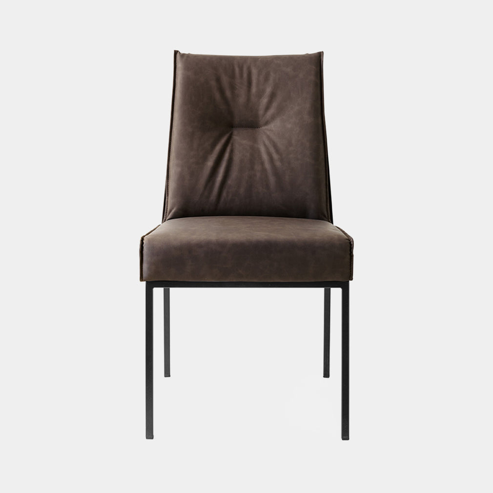 Calligaris Romy - CS/1908-VDining Chair In S0C Ebony Fabric With P15 Matt Black Frame
