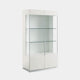 2 Door Curio Cabinet White High Gloss
