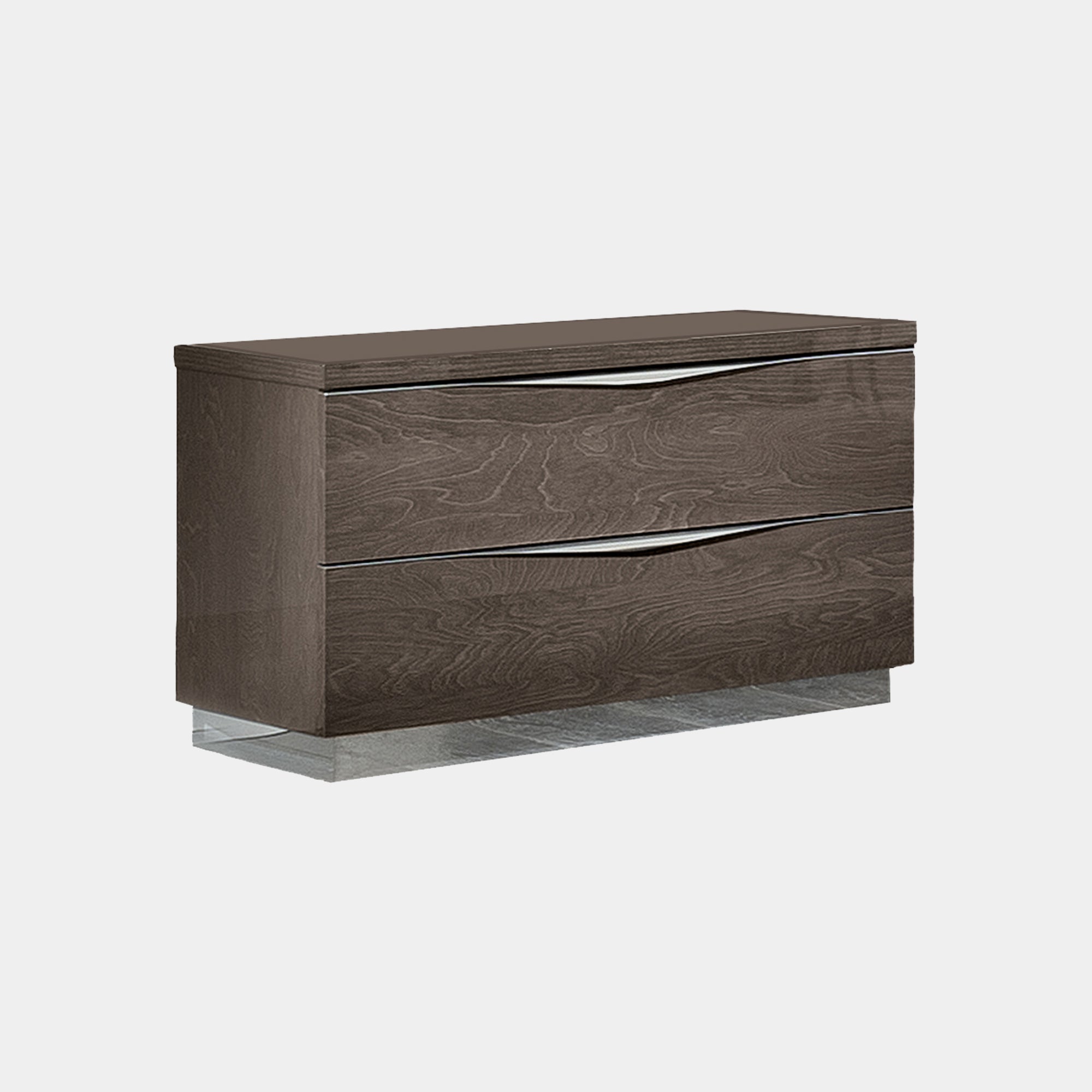 Treviso - Bedside Cabinet Large Silver Grey