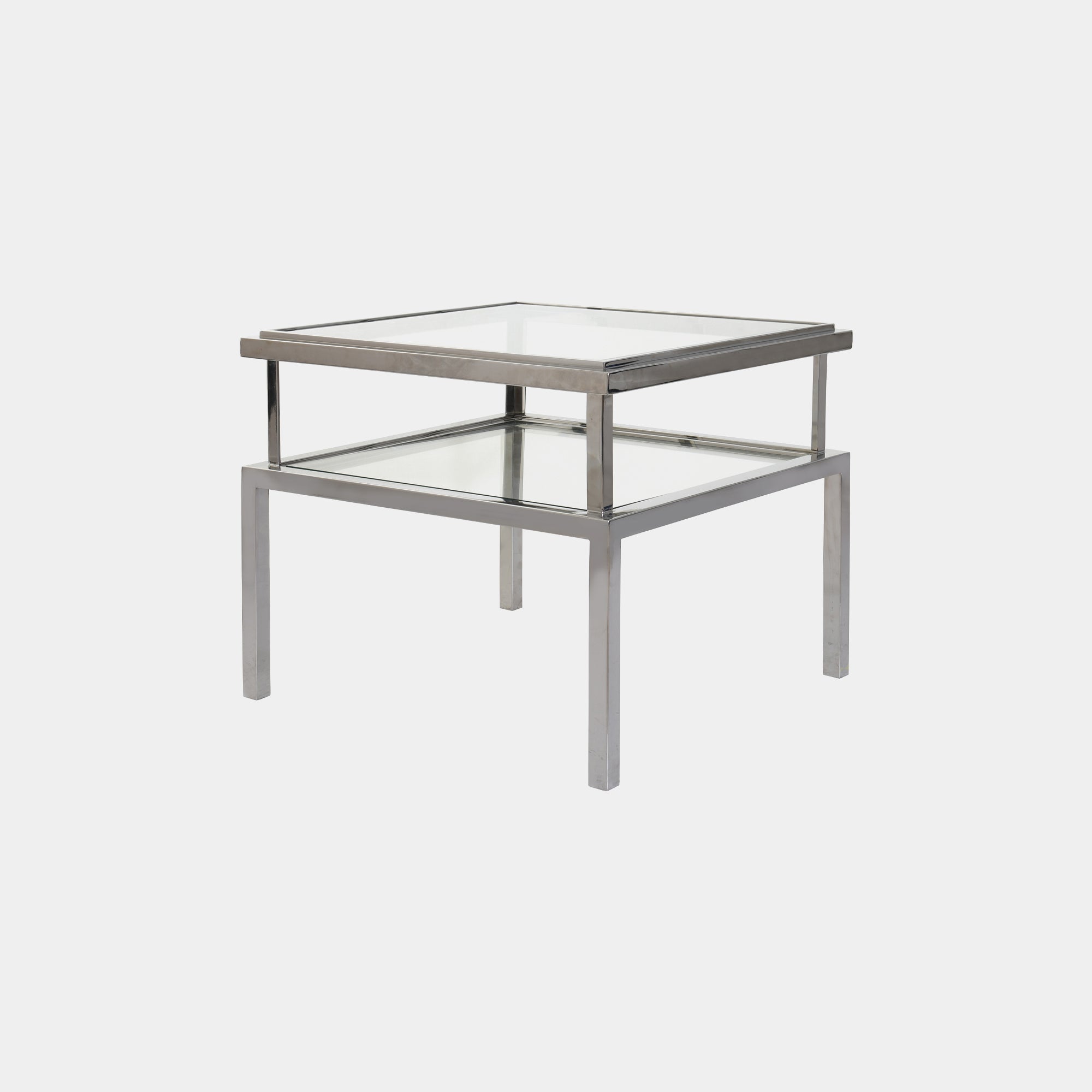 Grant - Side Table In Silver Stainless Steel