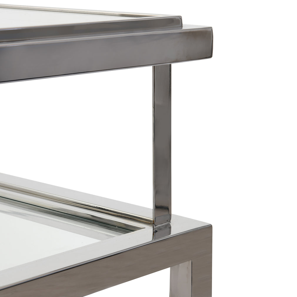 Grant - Side Table In Silver Stainless Steel