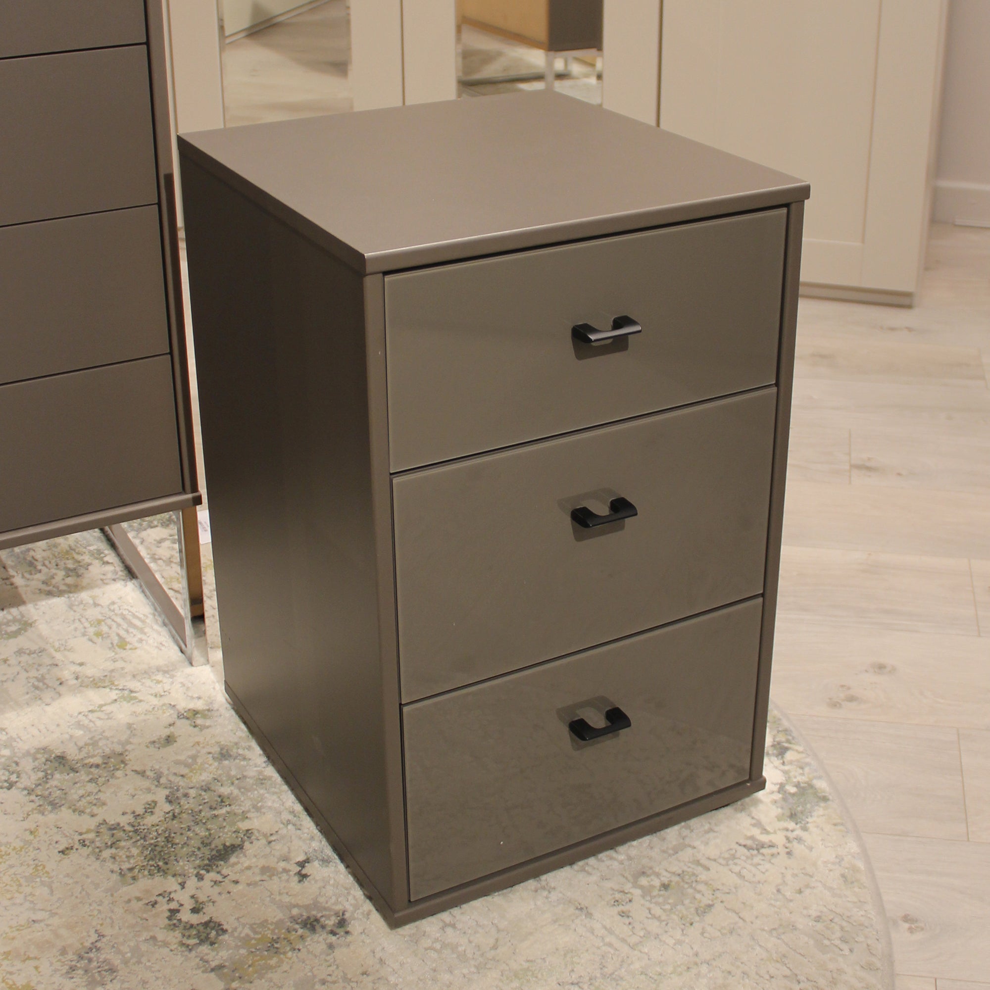 Hilton 3 Drawer Bedside In Havana Finish