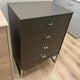 Coruna 4 Drawer Bedside Cabinet In Havana Finish With Chrome Legs