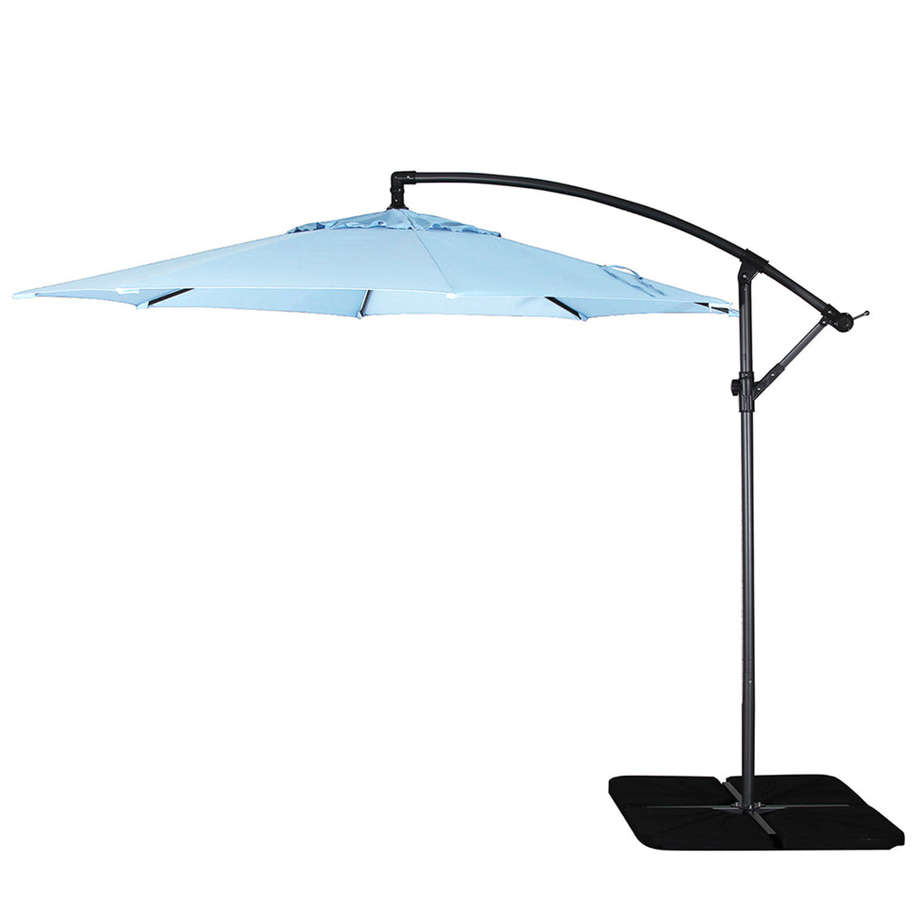 Genoa - 3m Free Arm Parasol In Duck Egg Blue