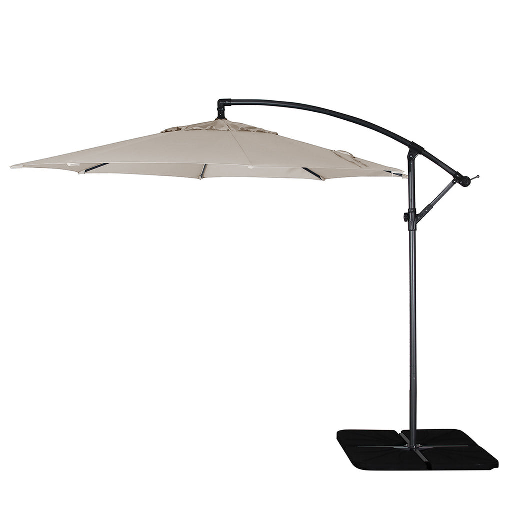 Genoa - 3m Free Arm Parasol In French Grey