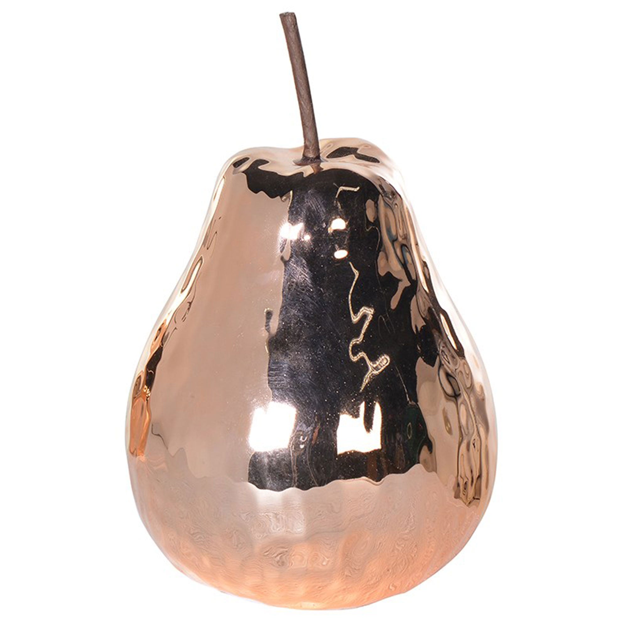 Ceramic Pear  - Hammered Copper