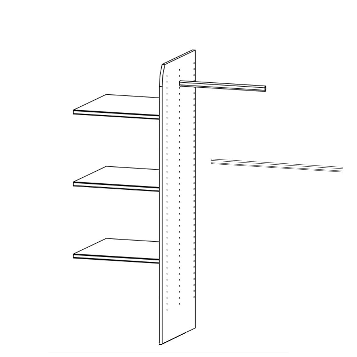 Nova  - 0VC1 Classic Interior Package For 151cm Hinged Wardrobes