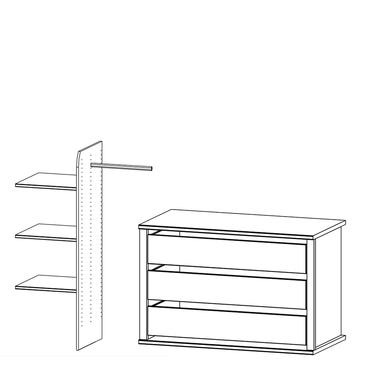 Nova  - 0VP2 Premium Interior Package For 201cm Hinged Wardrobes