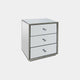 Sofia - 3 Drawer Bedside Chest  Mirrored