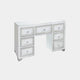 Dressing Table Mirrored Silver & White