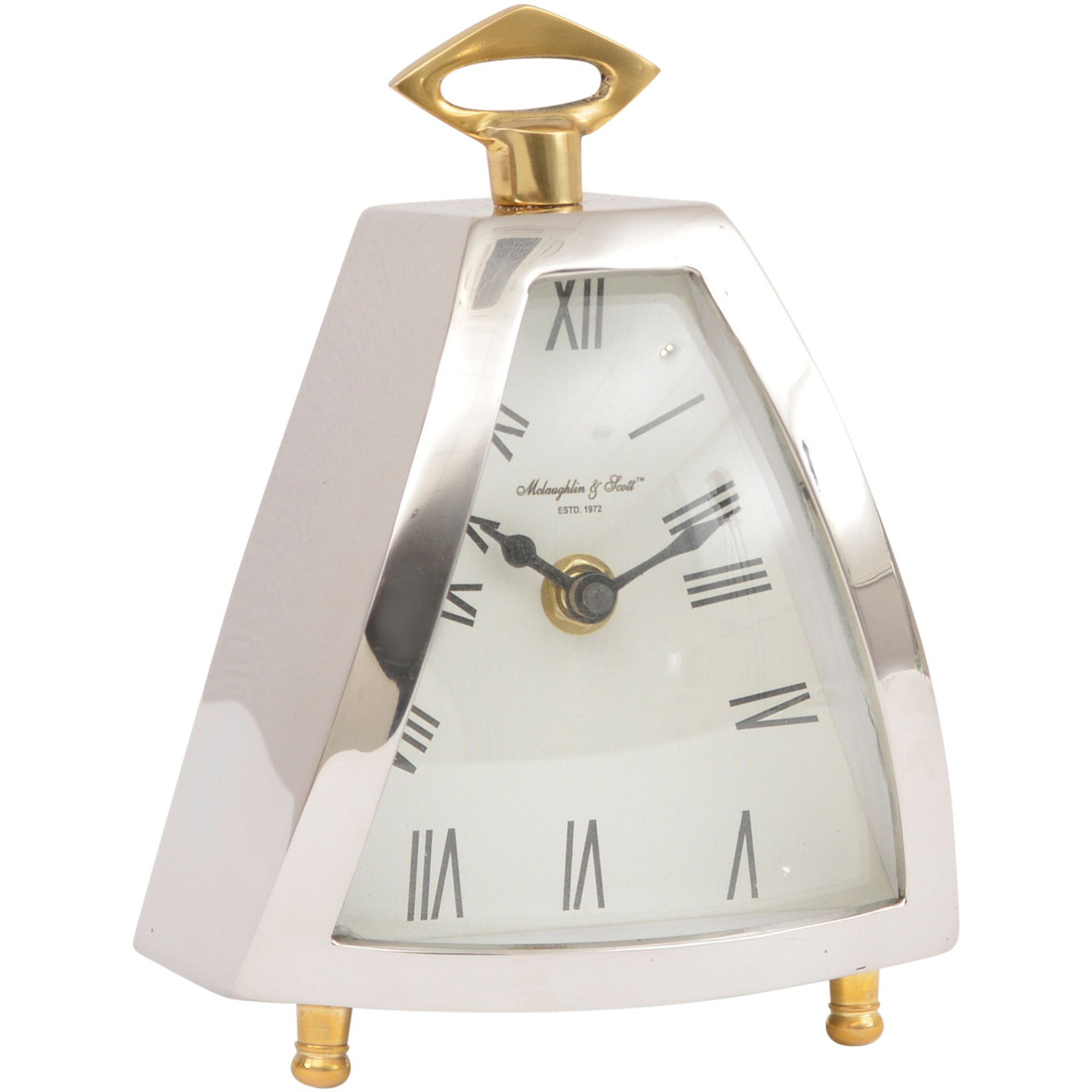 Isosceles Curved Front Mantel Clock