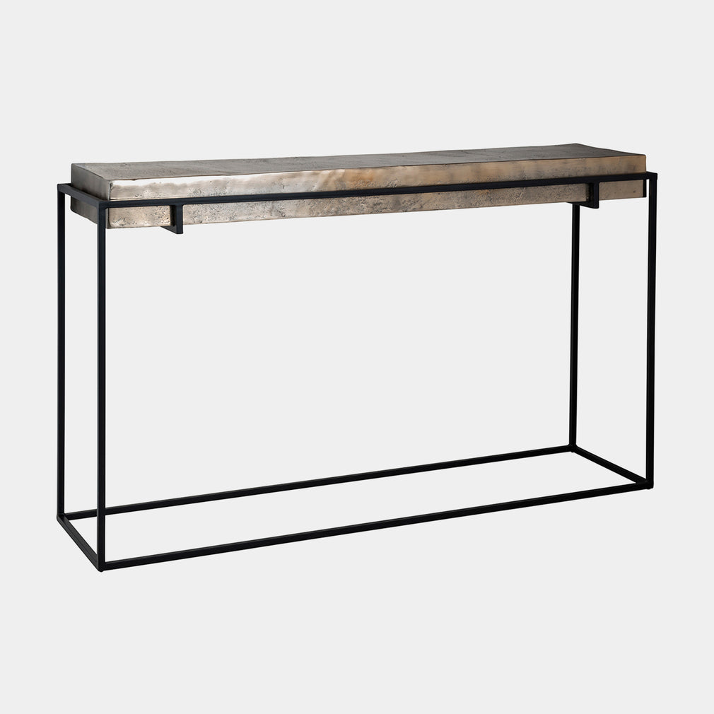 Fairway - Console Table Champagne Finish