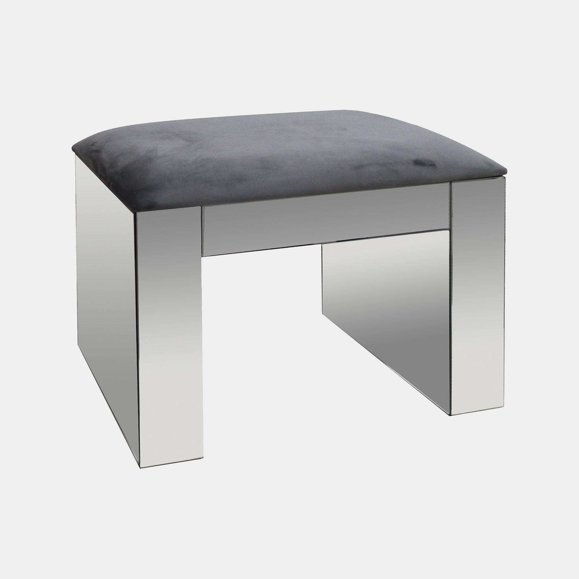 Sofia - Dressing Stool Silver Mirror