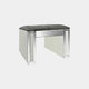 Dressing Stool Silver & White Mirror 45cm wide