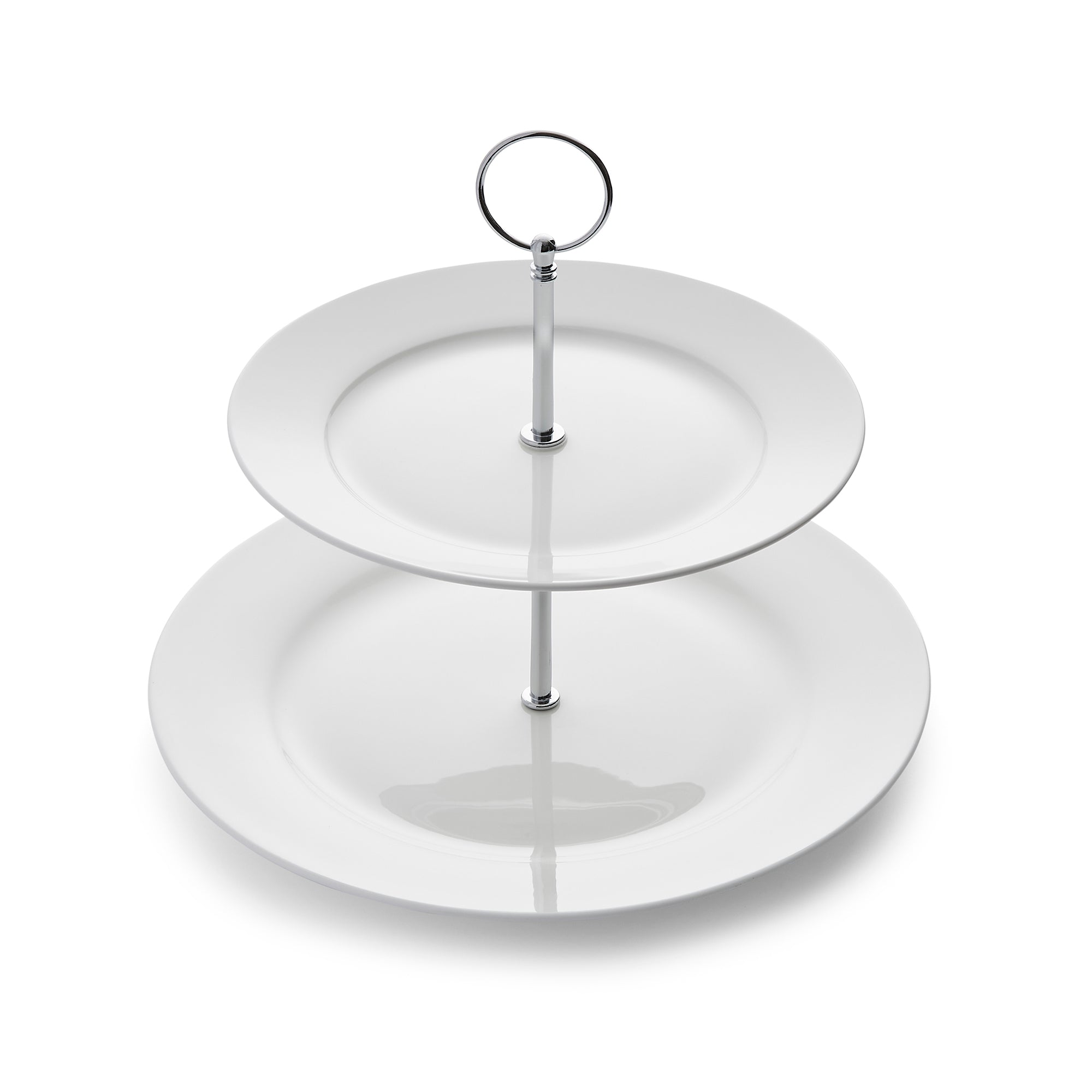 Serendipity White 2-Tier Cake Stand