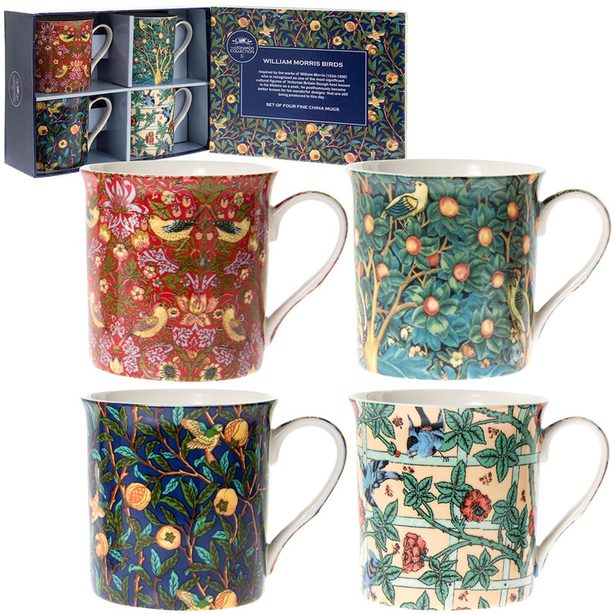 William Morris Mugs Set of 4